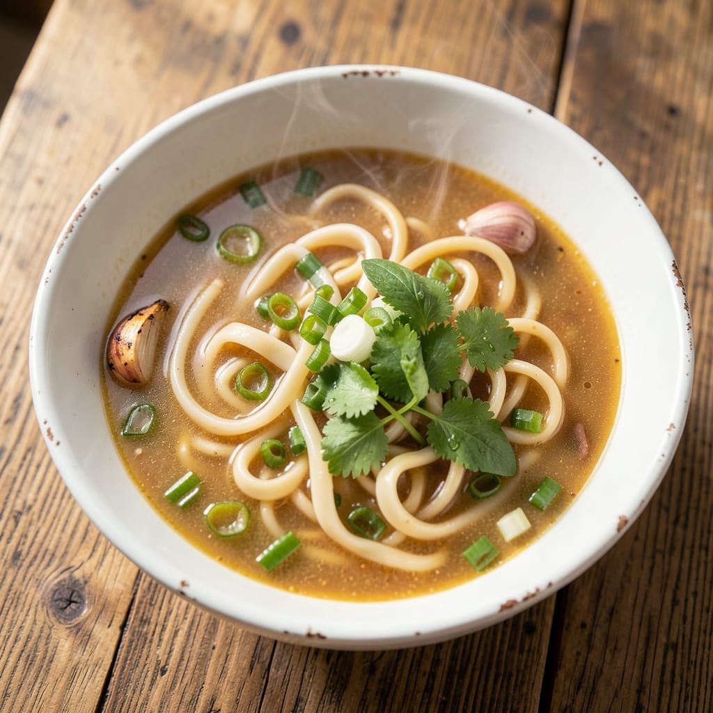 Chicken Noodle Egg Drop Soup Recipe: Silky Ribbons of Yolk Over Herbed Noodles