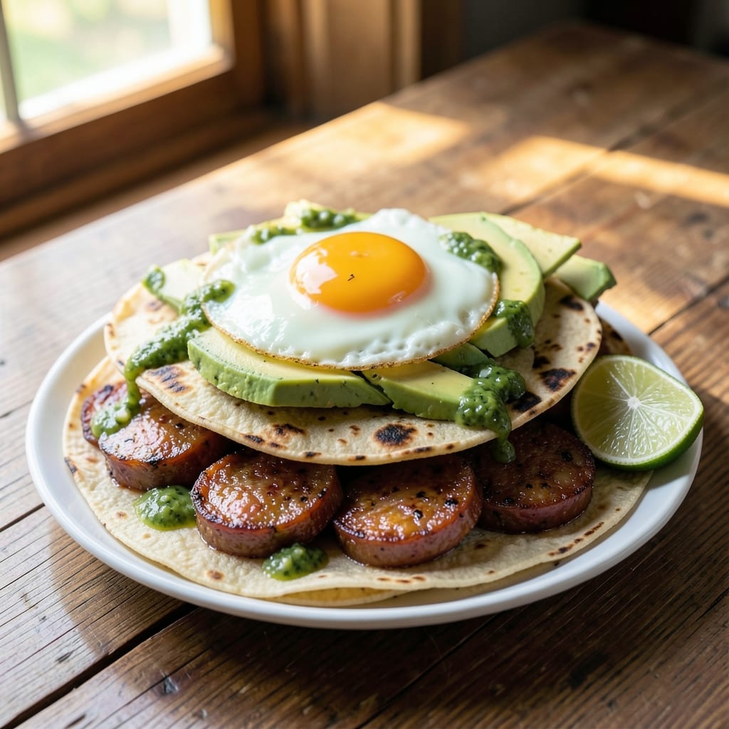Chorizo and Egg Tacos Recipe: Smoky Spice and Runny Yolk Magic