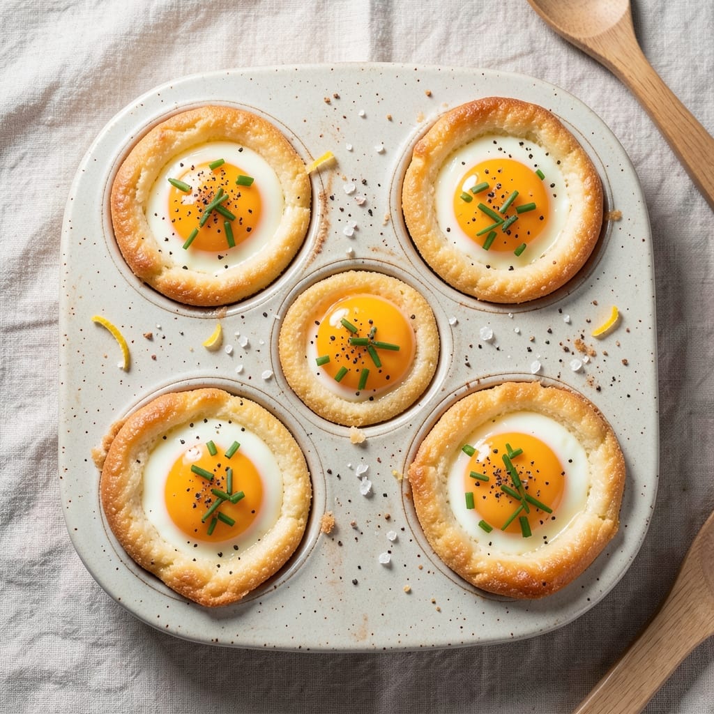 Biscuit Egg Cups Recipe: Crispy Herb Crusts With Runny Yolk Magic