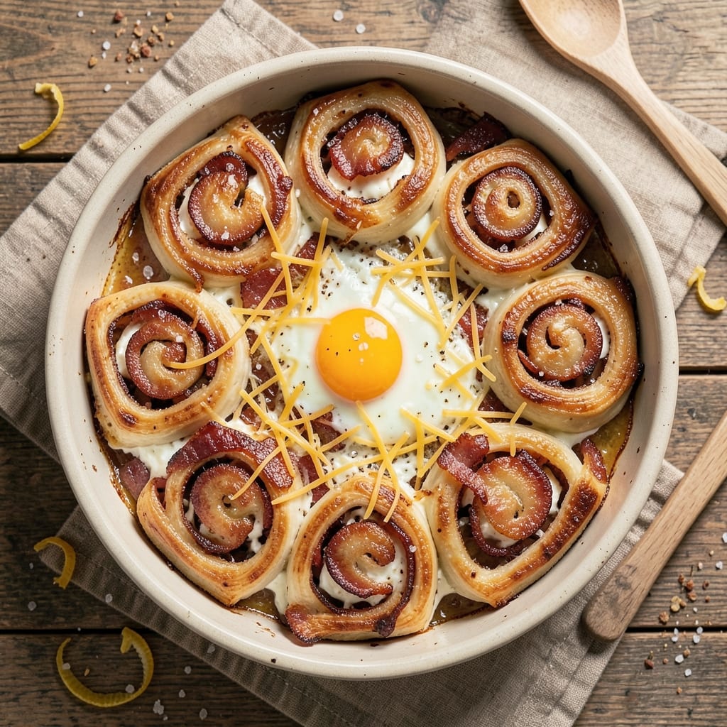 Baked Bacon Egg Cheese Pinwheels Recipe: Crispy Tortilla Rolls with Melty Centers
