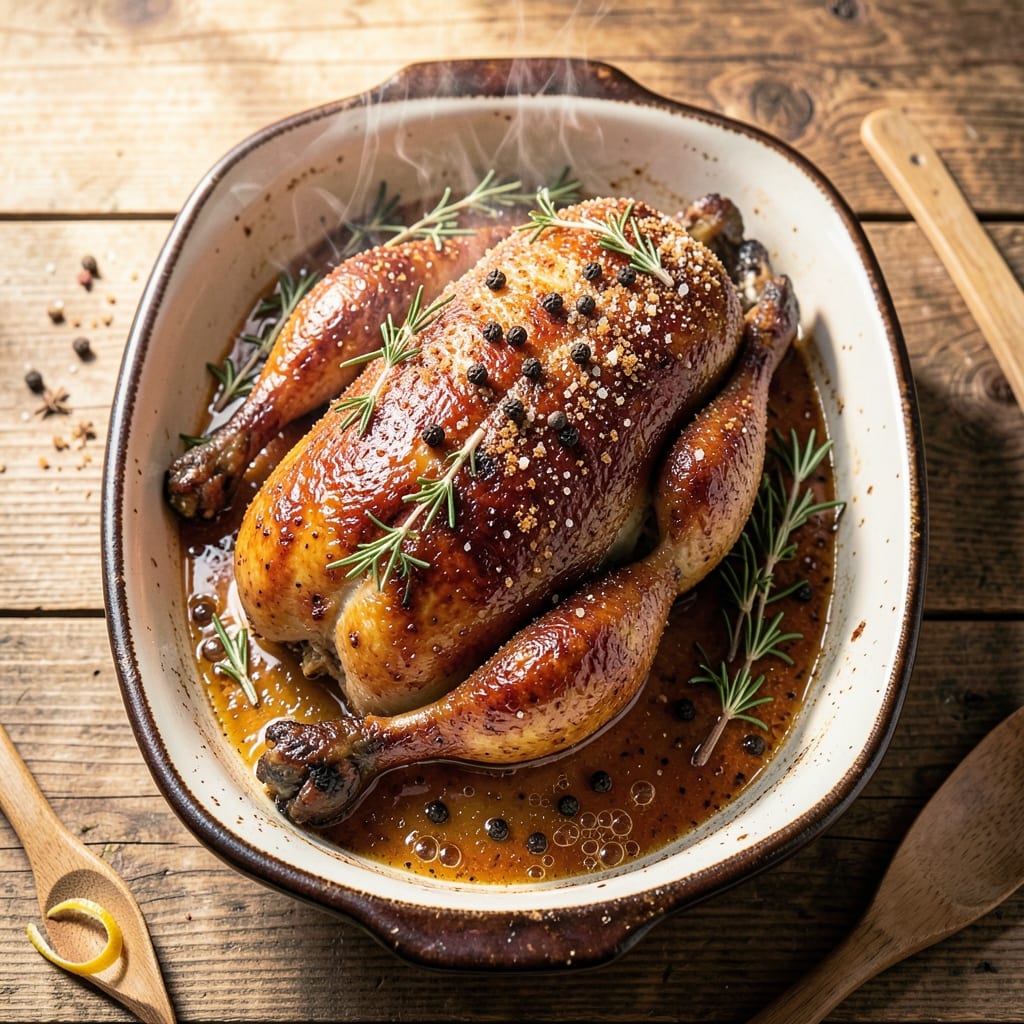Big Green Egg Whole Duck Recipe: Smoked to Crispy Skin, Juicy Pink Meat