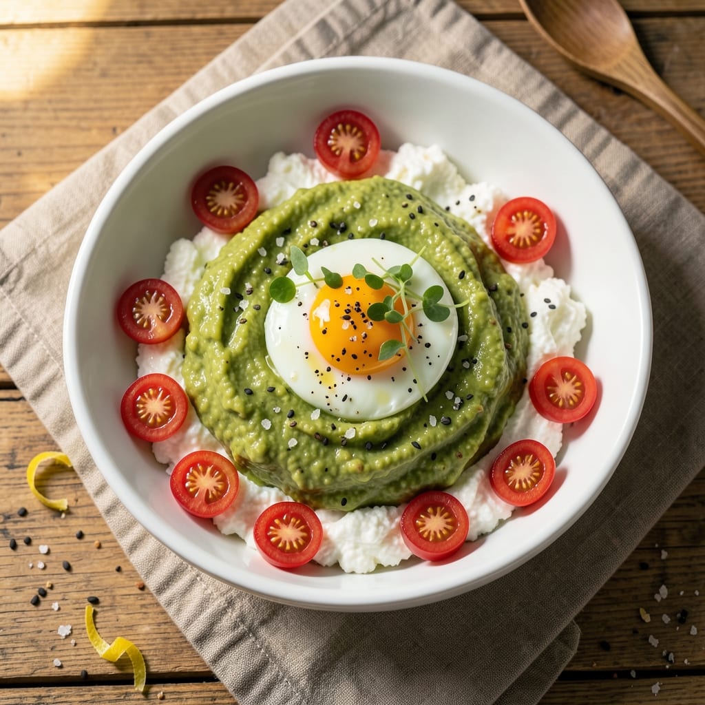 Avocado Egg Cottage Cheese Recipe: Creamy Green Breakfast Power Bowl