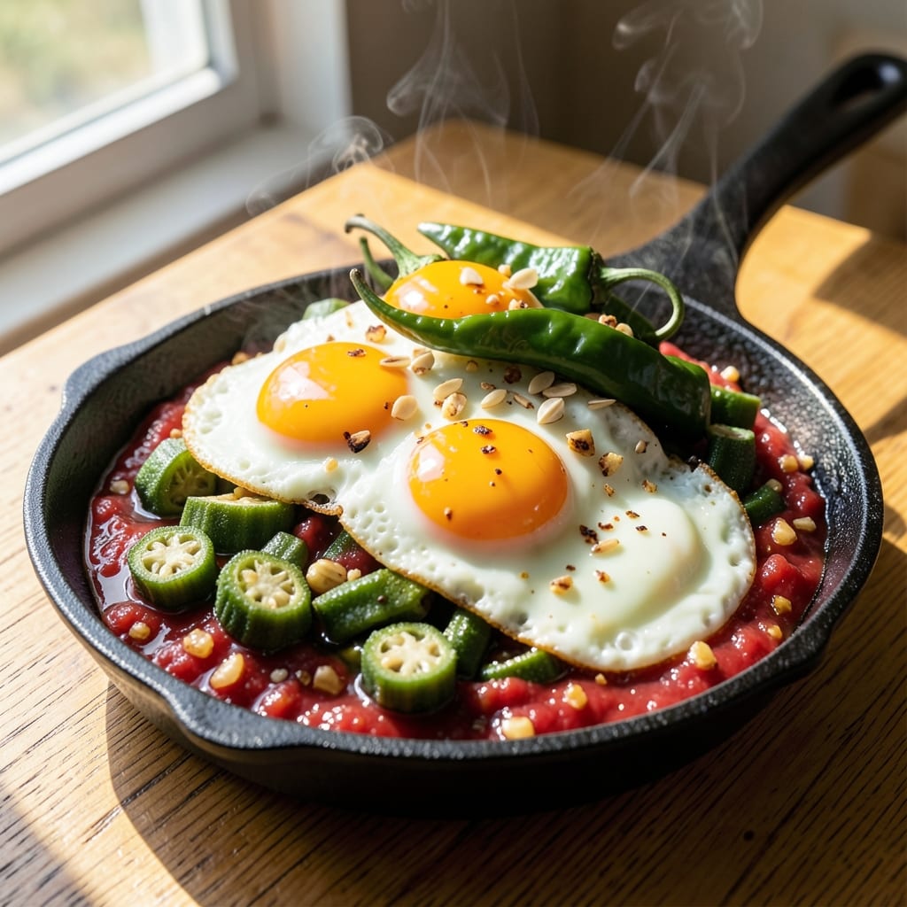 Egg And Okra Recipe: West African-Inspired Stew With Slippery Green Magic