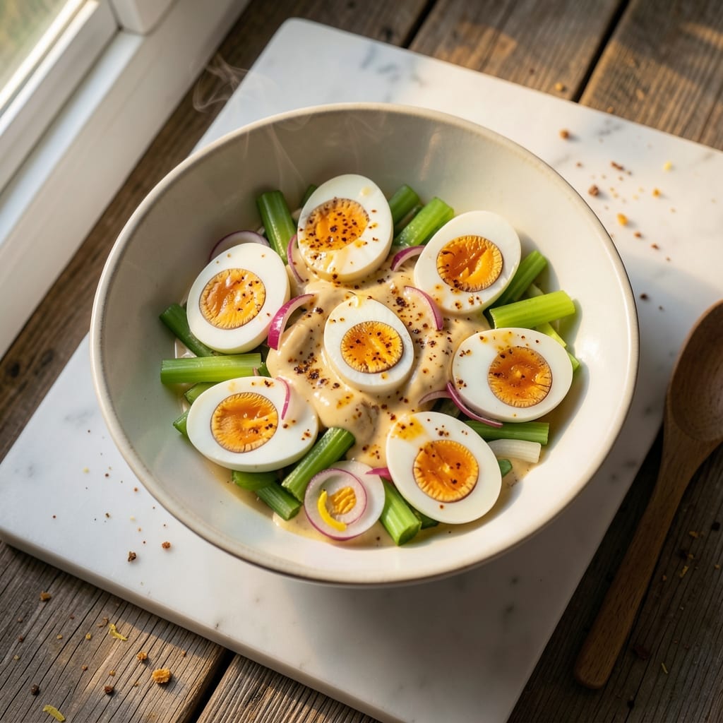Award Winning Egg Salad Recipe: Creamy yet Crunchy With Celery's Bite