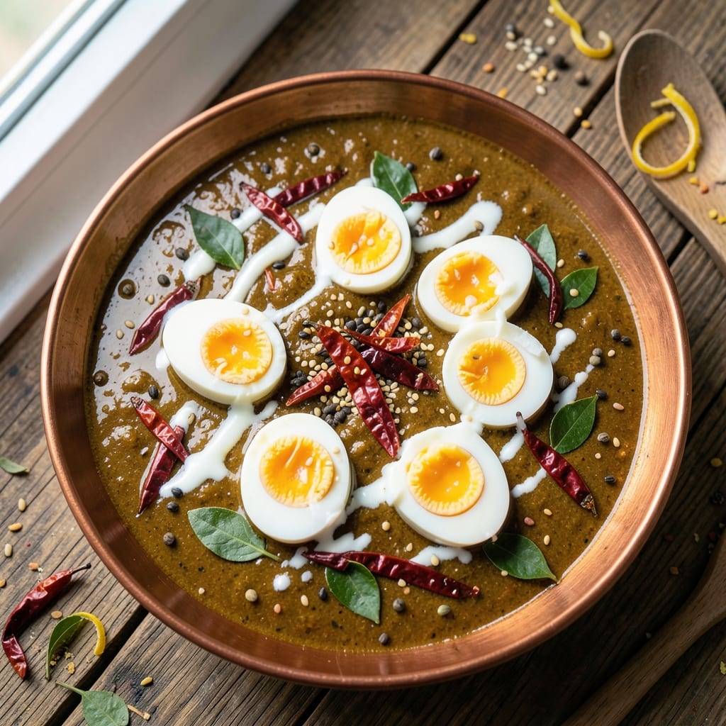 Chettinad Egg Curry Recipe in Tamil: Fiery Coconut-Tamarind Balance With Silky Eggs