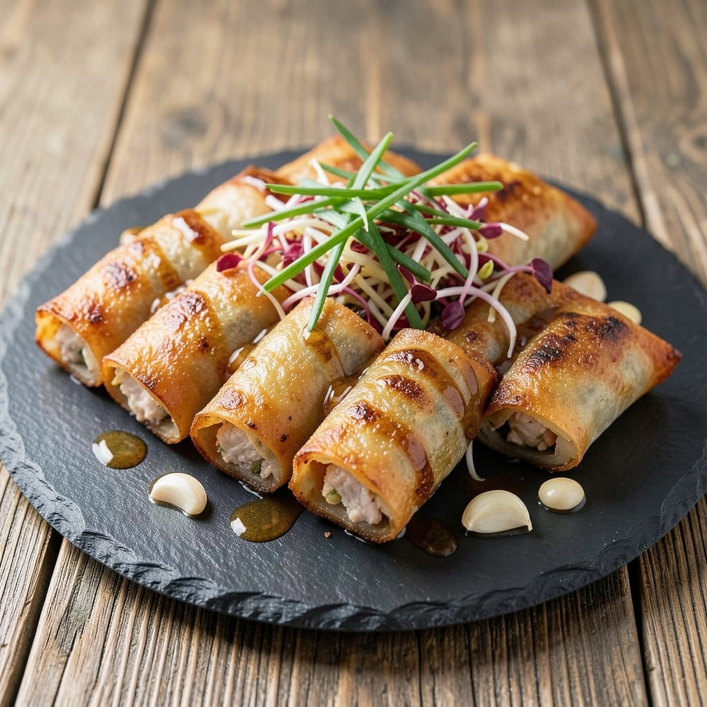 Chicken Egg Roll Recipe With Bean Sprouts: Crispy Wonton Crunch With Silky Scrambled Hearts