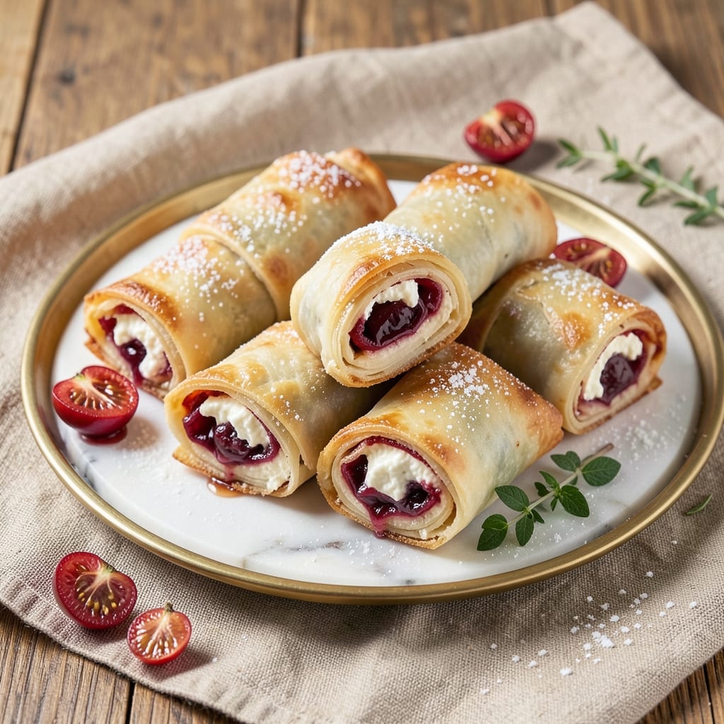 Cherry Cheesecake Egg Rolls Recipe: Sweet-Tart Breakfast Bites With Crunchy Wonton Hugs