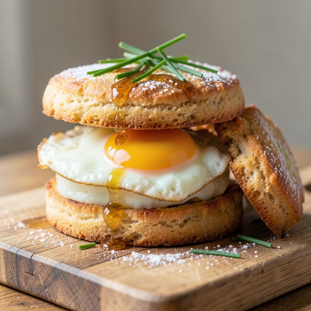 Biscuit Egg Sandwich Recipe: Crispy Layers and Runny Yolk Bliss