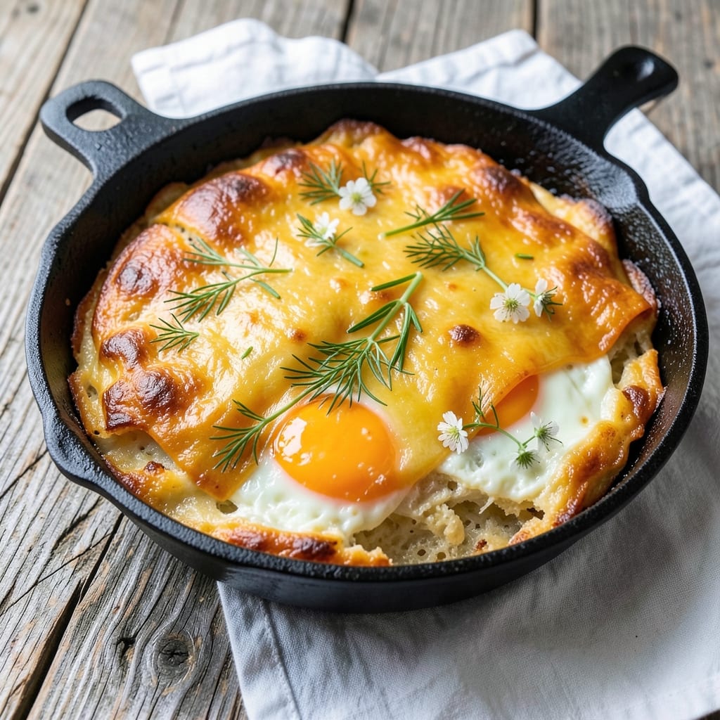 Cast Iron Egg Bake Recipe: Crispy Herb Crust with Silky Egg Magic