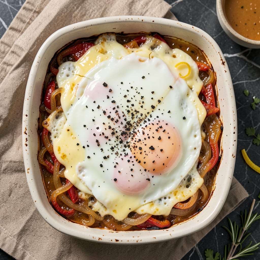 Breakfast Egg Bake Casserole Recipe: Cheesy Crisp-Top, Runny Yolk Magic
