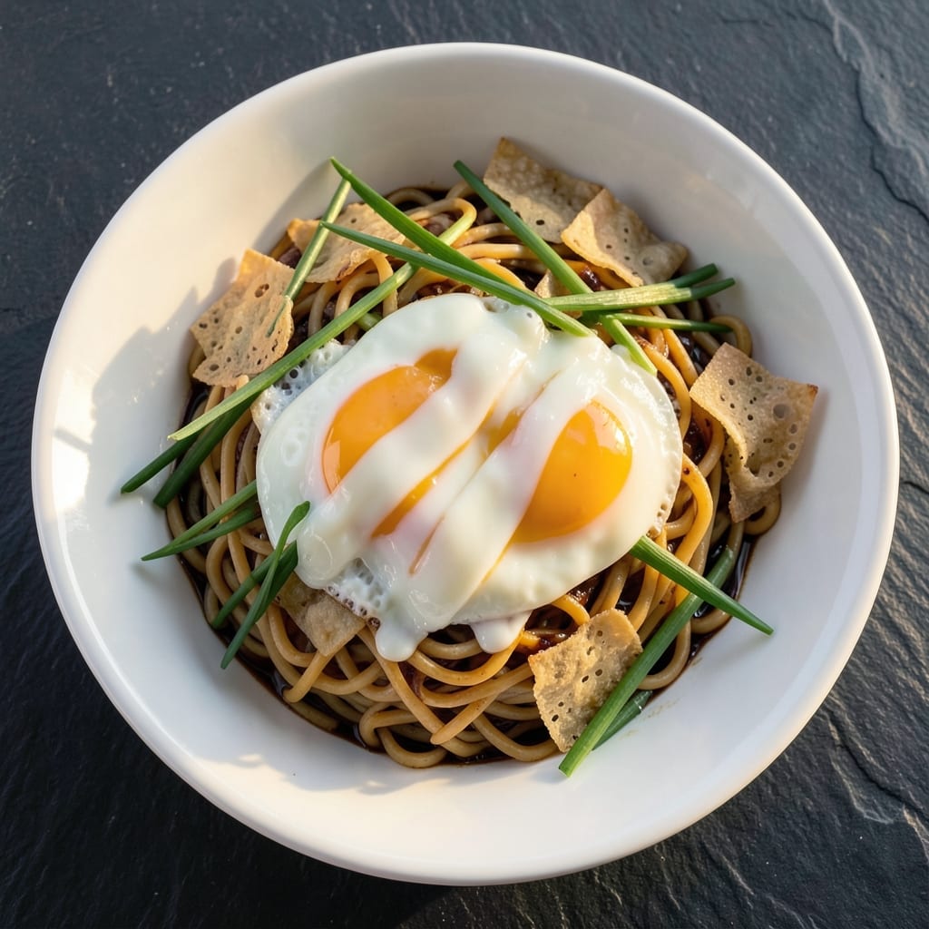 Ching's Egg Hakka Noodles Recipe: Wonton Crispy Bites with Silky Egg Rivers