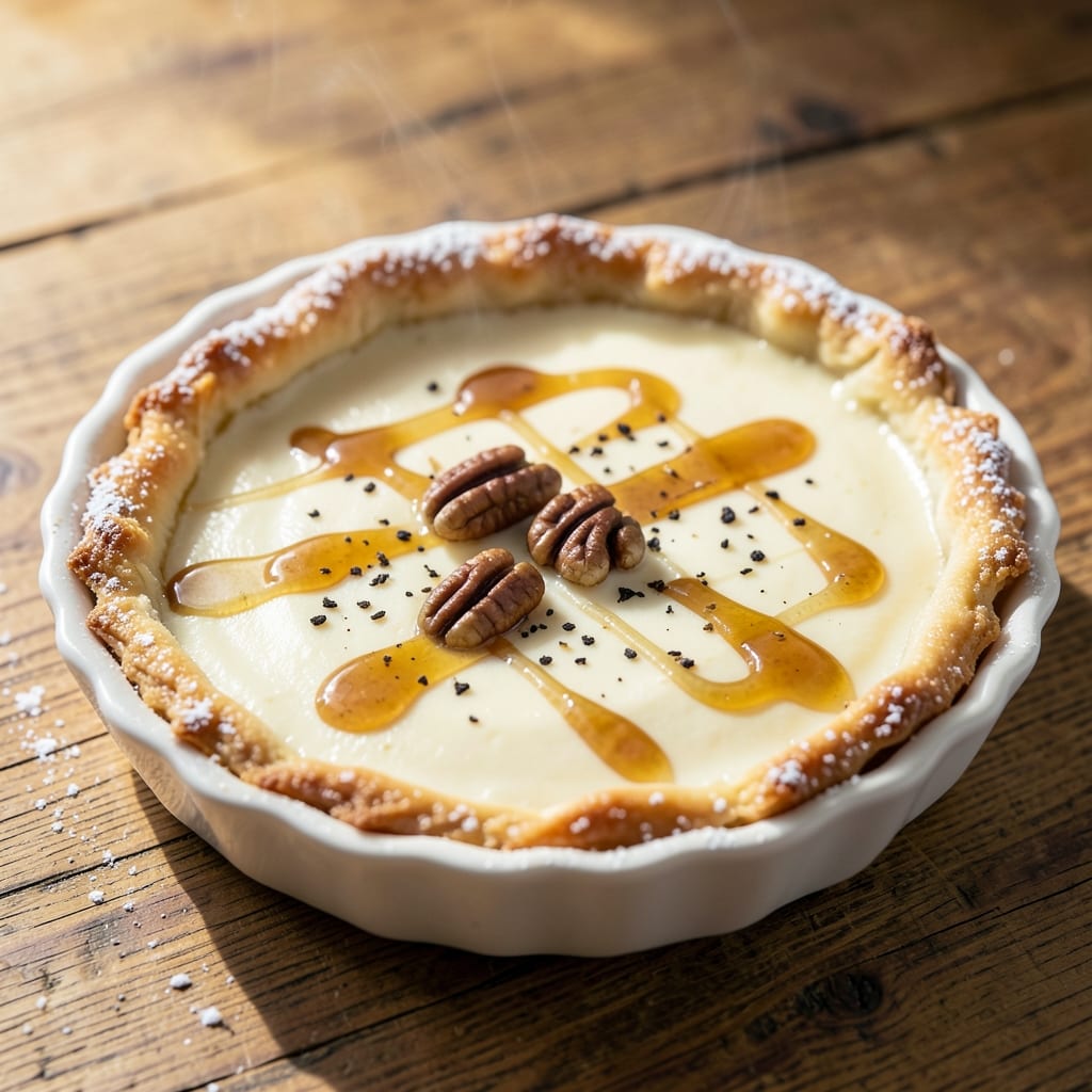 Baked Egg Custard Pie Recipe: Silky Yolk Rivers in Flaky Pastry