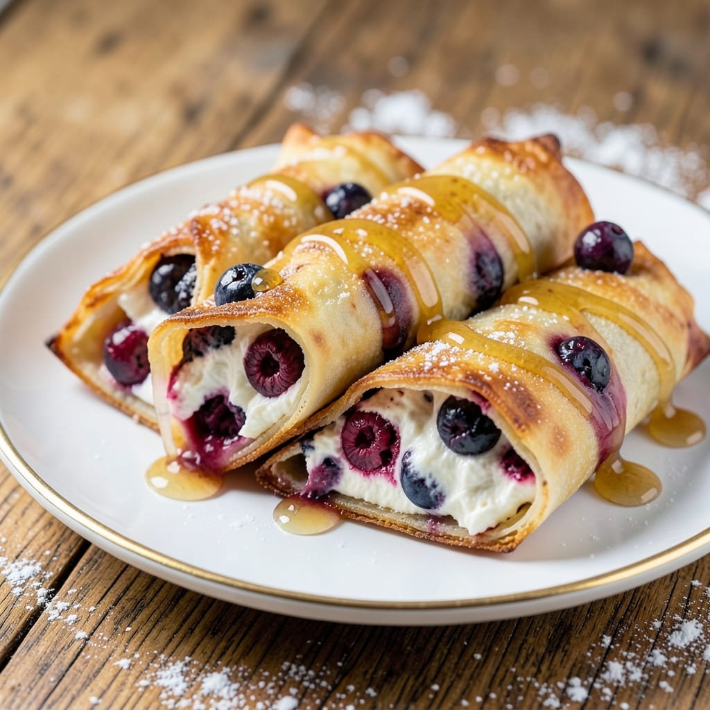 Blueberry Cream Cheese Egg Rolls Recipe: Sweet-Tart Bites With Crispy Wonton Wraps