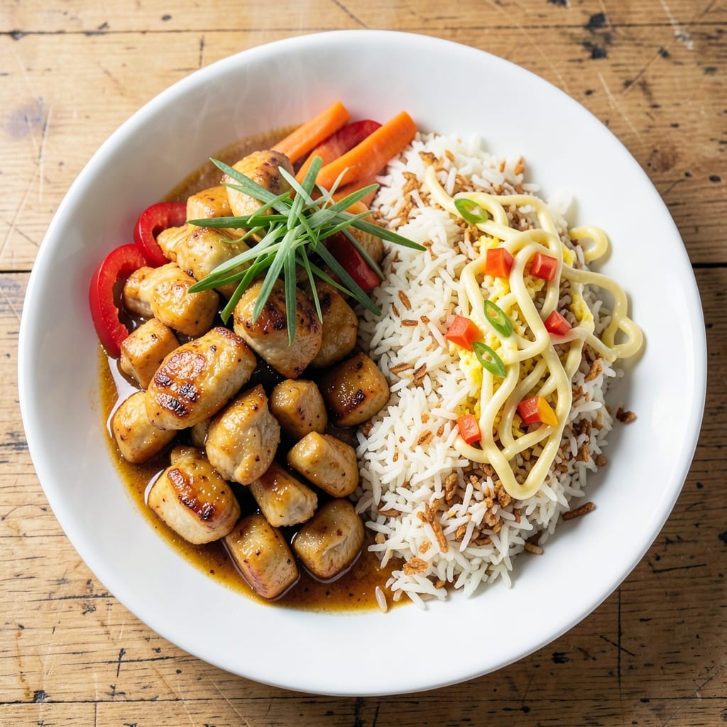 Chicken Stir Fry With Egg Fried Rice Recipe: One-Pan Fusion That Starts Crispy, Ends Silky