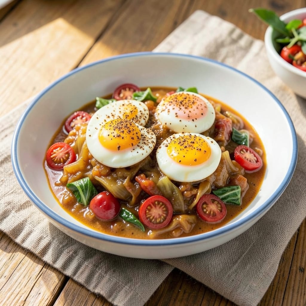 Cabbage, Tomato, and Egg Recipe: Crispy Paratha Hugs Silky Scrambled Centers