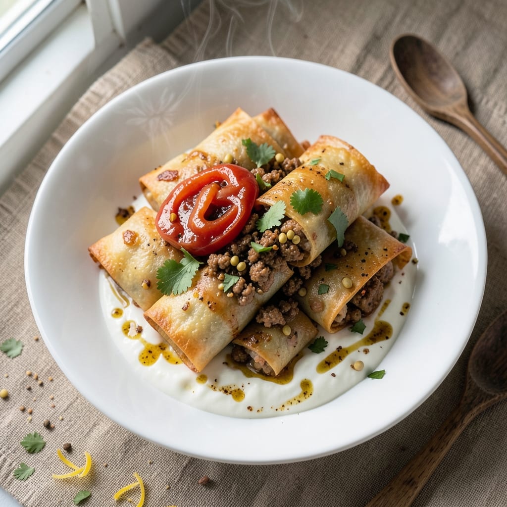 Chicken Egg Roll Indian Recipe: Spiced Wonton Cups With Tender Chicken Filling