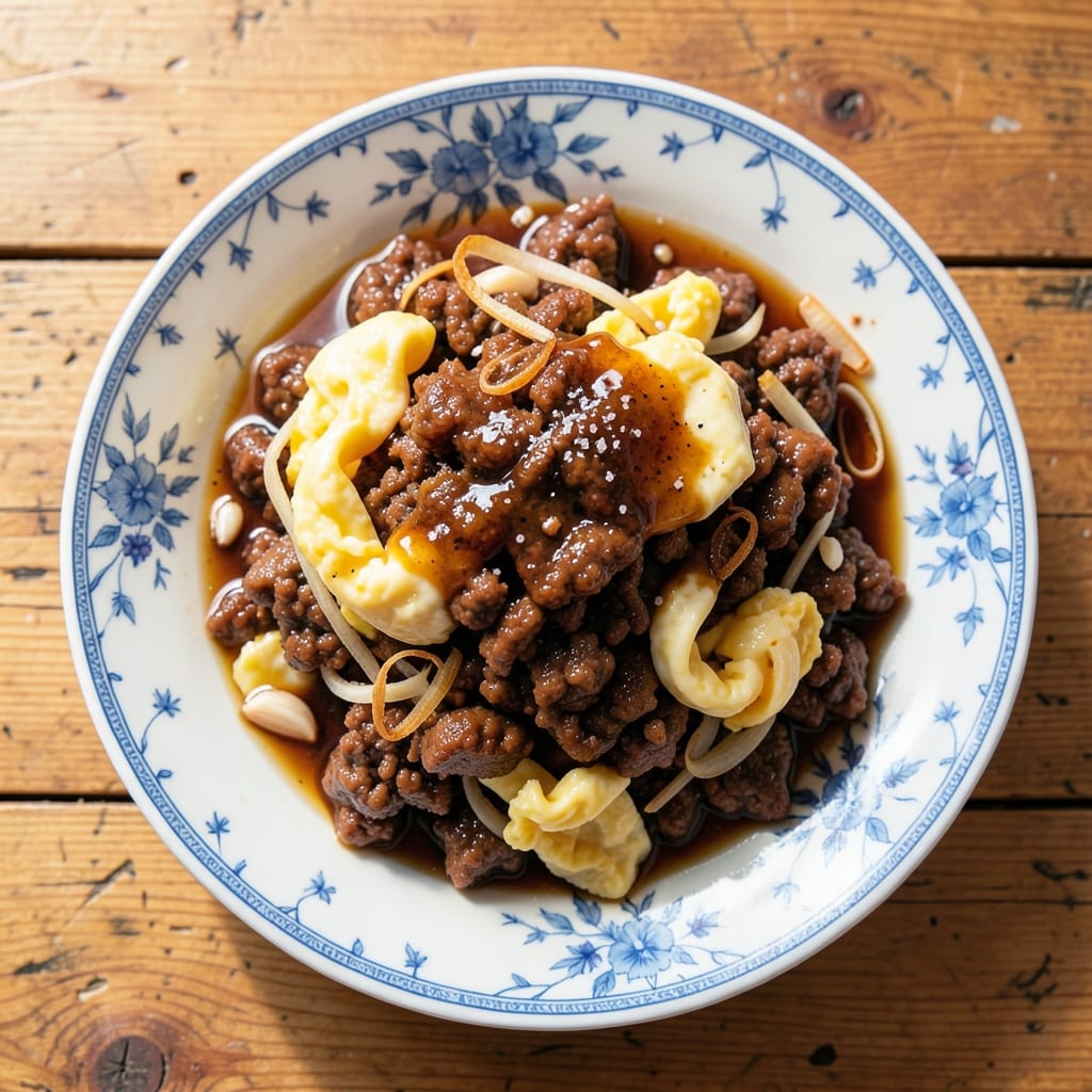 Chinese Minced Beef With Egg Recipe: Wonton-Crusted Bites with Silky Scrambled Hearts