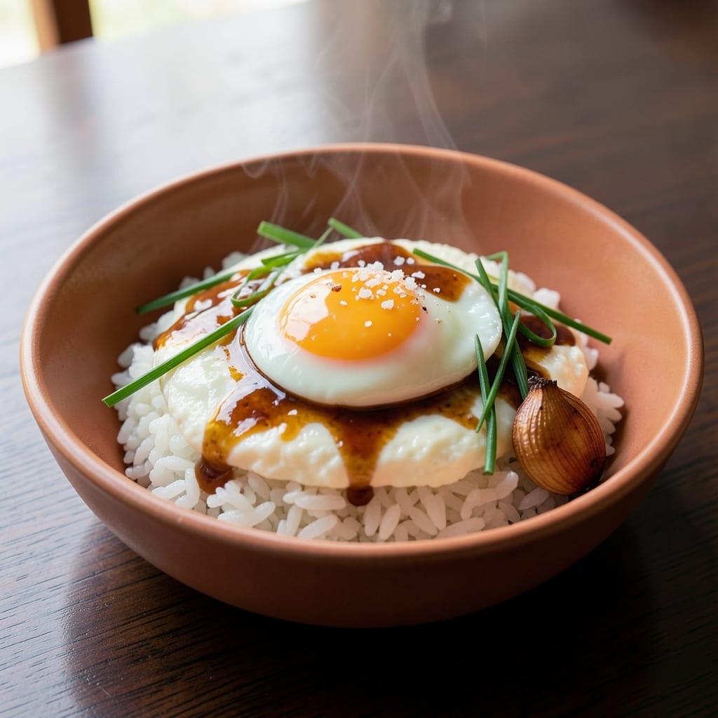 Donburi Egg Recipe: Crispy Rice Base With Silky Yolk Magic