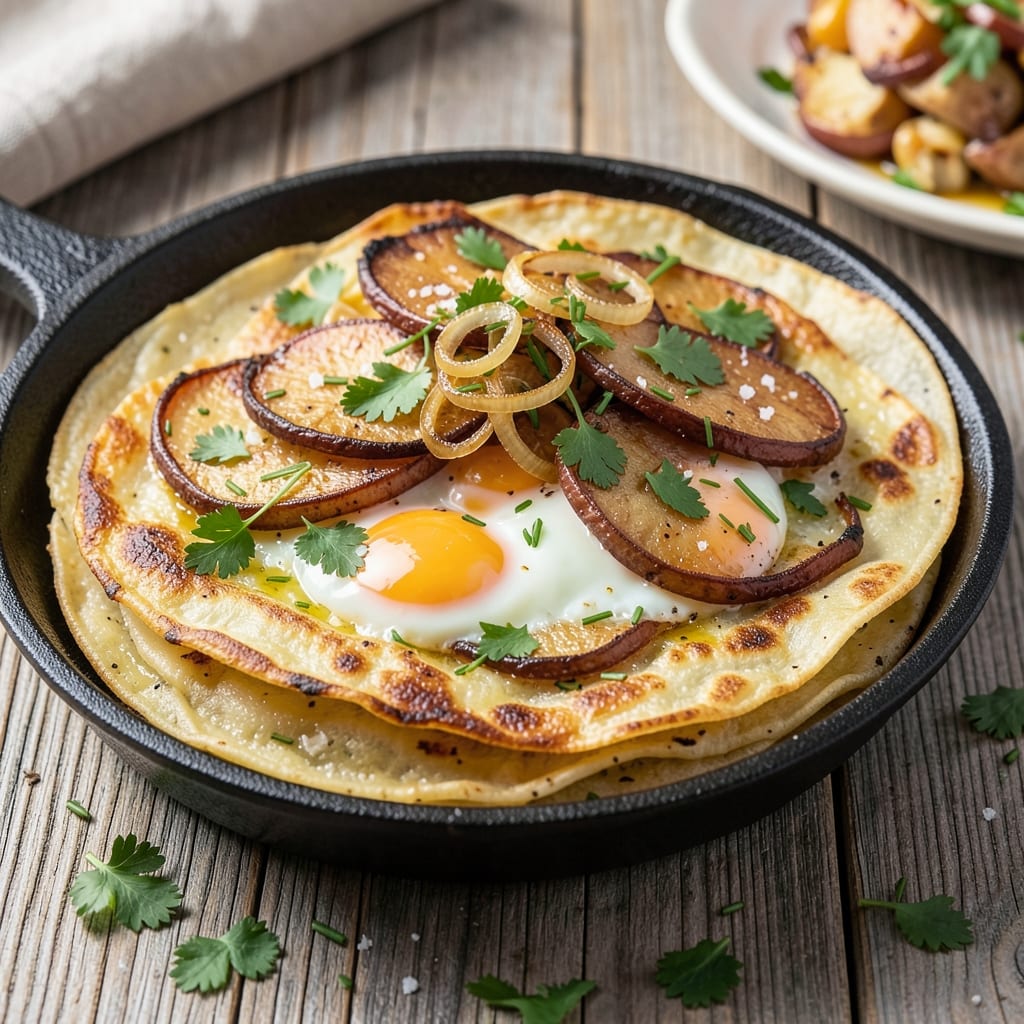 Egg And Potato Tortilla Recipe: Crispy Herb Crust With Silky Egg Rivers