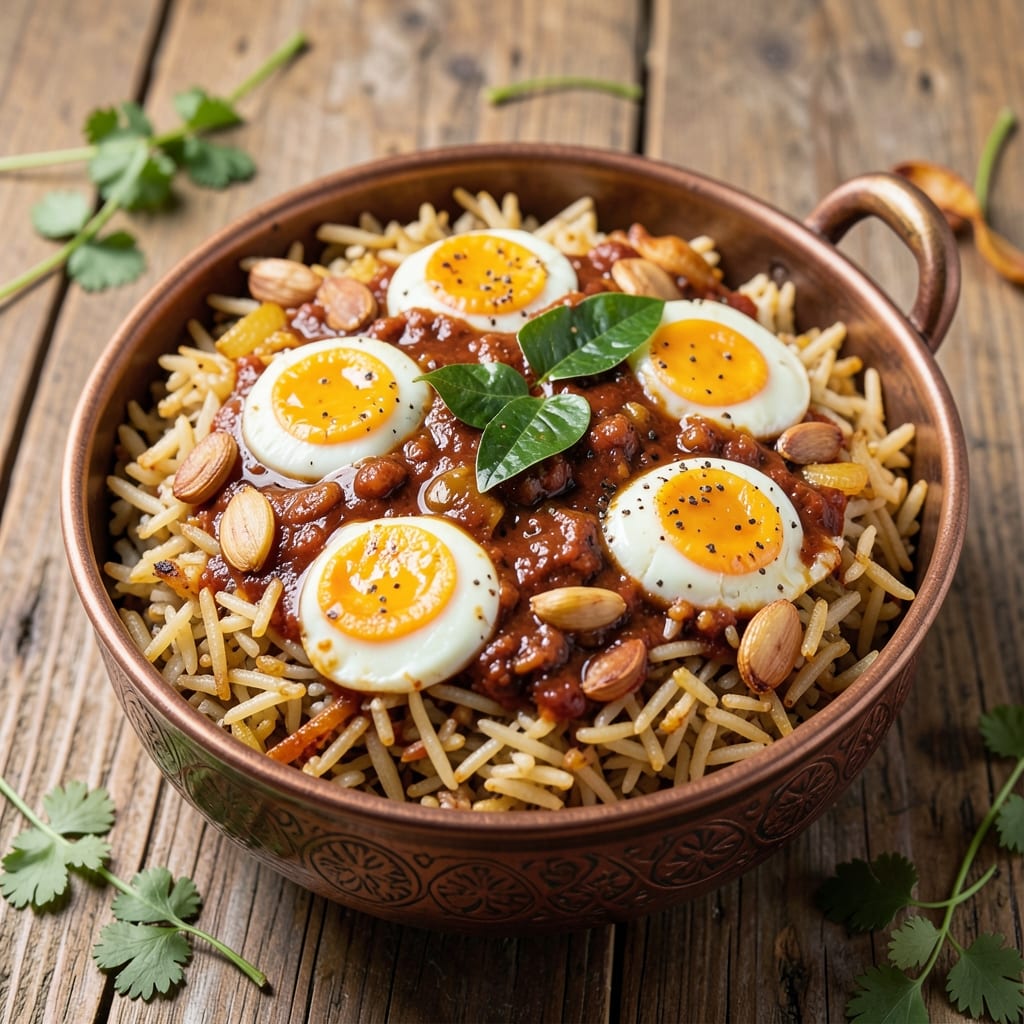 Chettinad Egg Biryani Recipe: Layered Spice and Fragrant Basmati Harmony