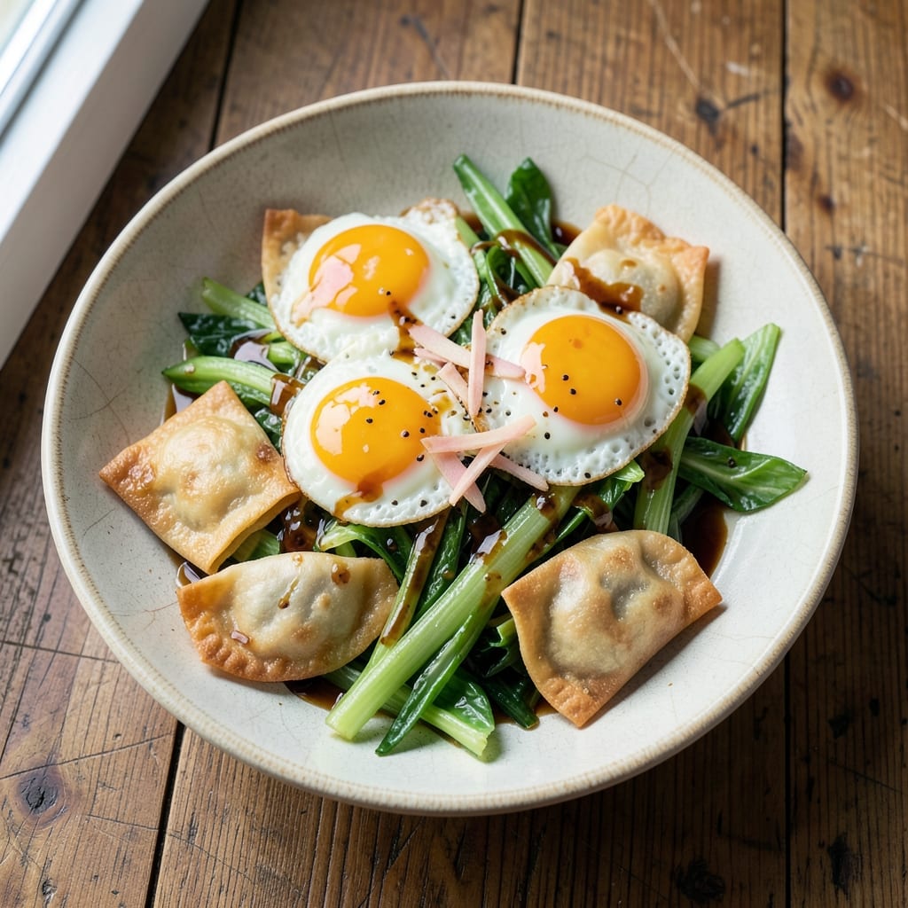 Cabbage Egg Asian Recipe: Crispy Wonton Cups With Silky Scrambled Centers