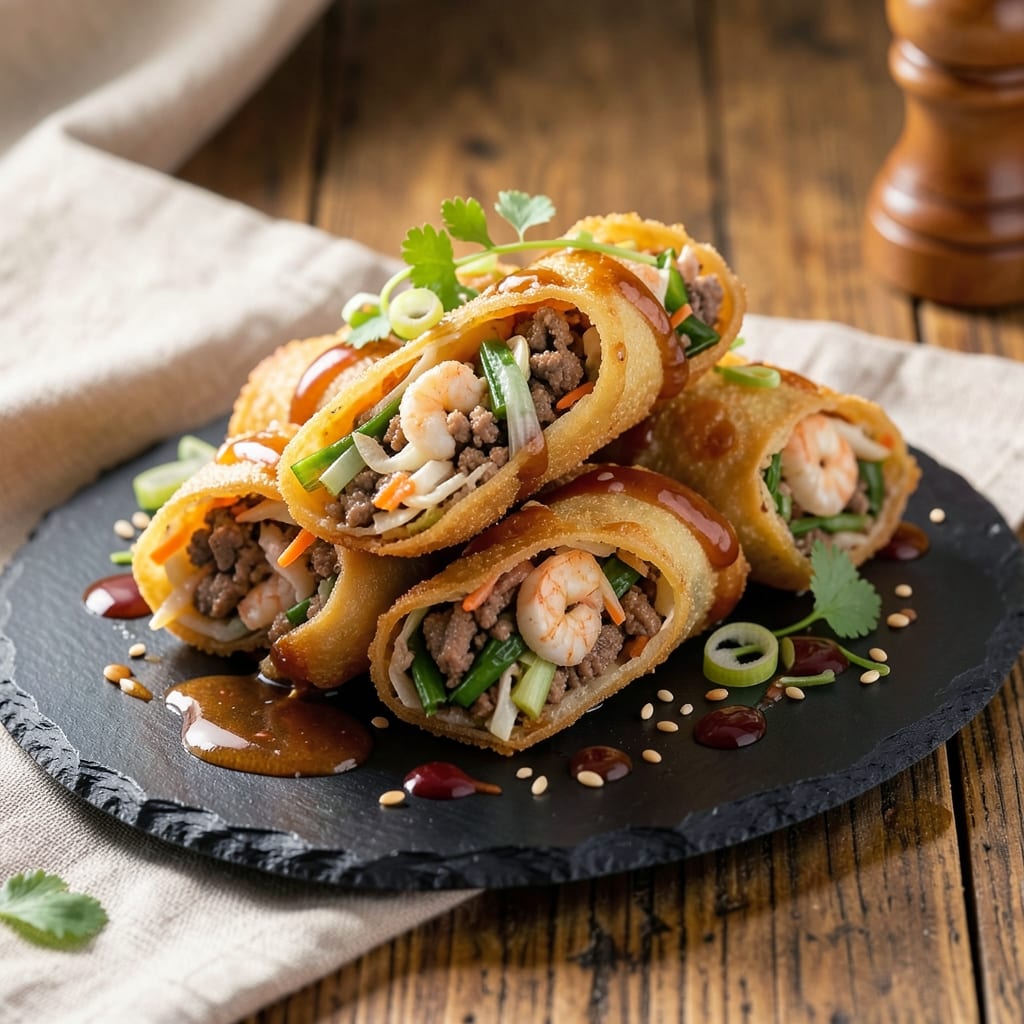 Double Egg Roll Recipe: Golden Crust, Silky Scrambled Hearts