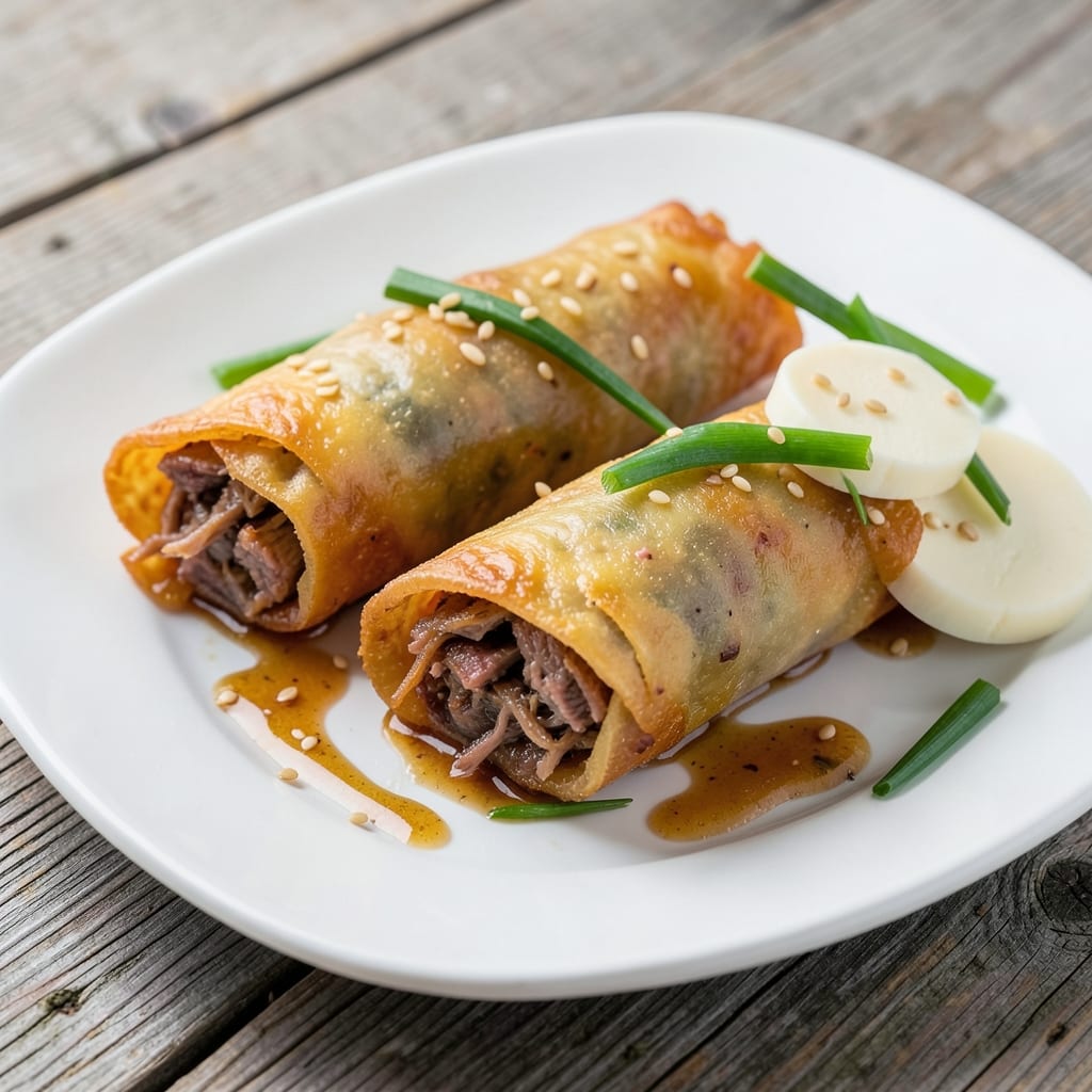 Corned Beef and Swiss Egg Rolls Recipe: Crispy Wonton Shells with Savory Swiss-Melty Centers