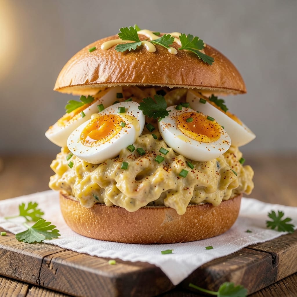 Curried Egg Salad Sandwich Recipe: Spiced Warmth Meets Crispy Bread Bliss