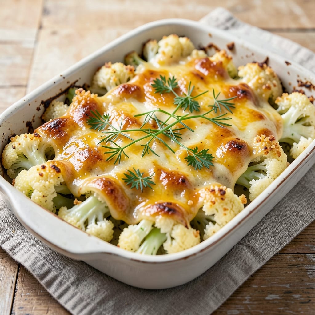 Cauliflower Egg Bake Recipe: Herb-Crusted Crunch With Silky Yolk Magic