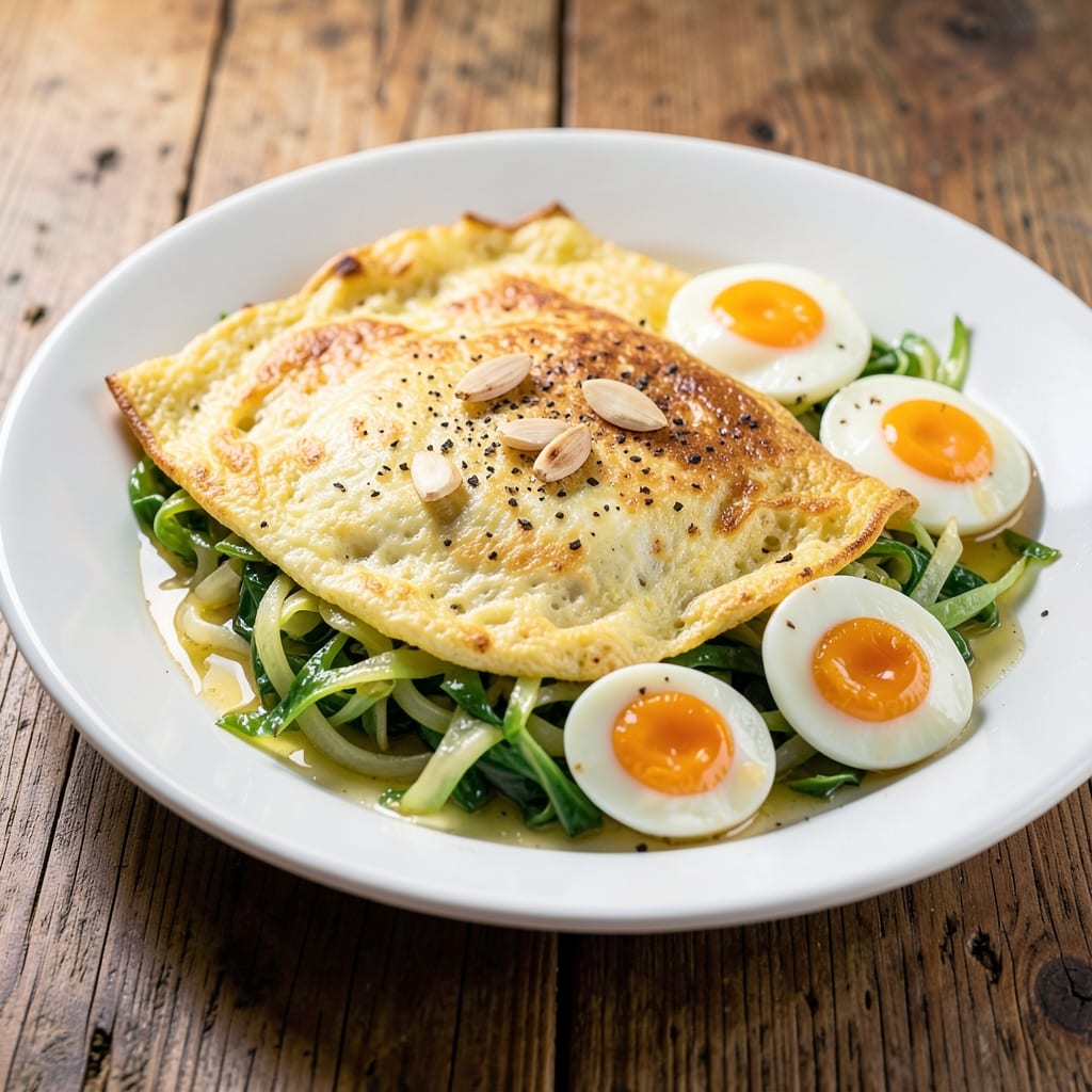 Cabbage Egg Omelet Recipe: Crispy Cabbage and Fluffy Eggs in One Pan
