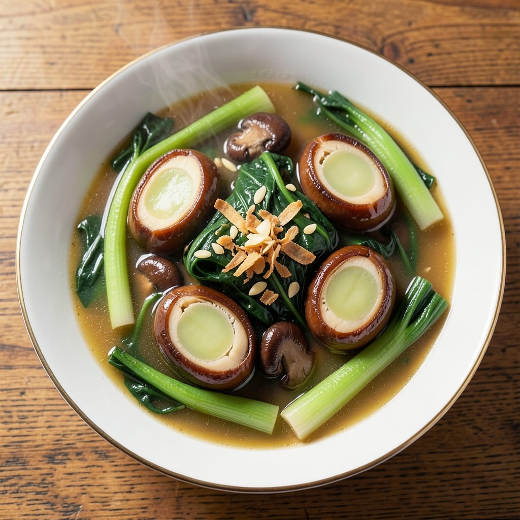 Chinese Spinach Soup With Century Egg Recipe: Bold Umami Depth From Preserved Treasure