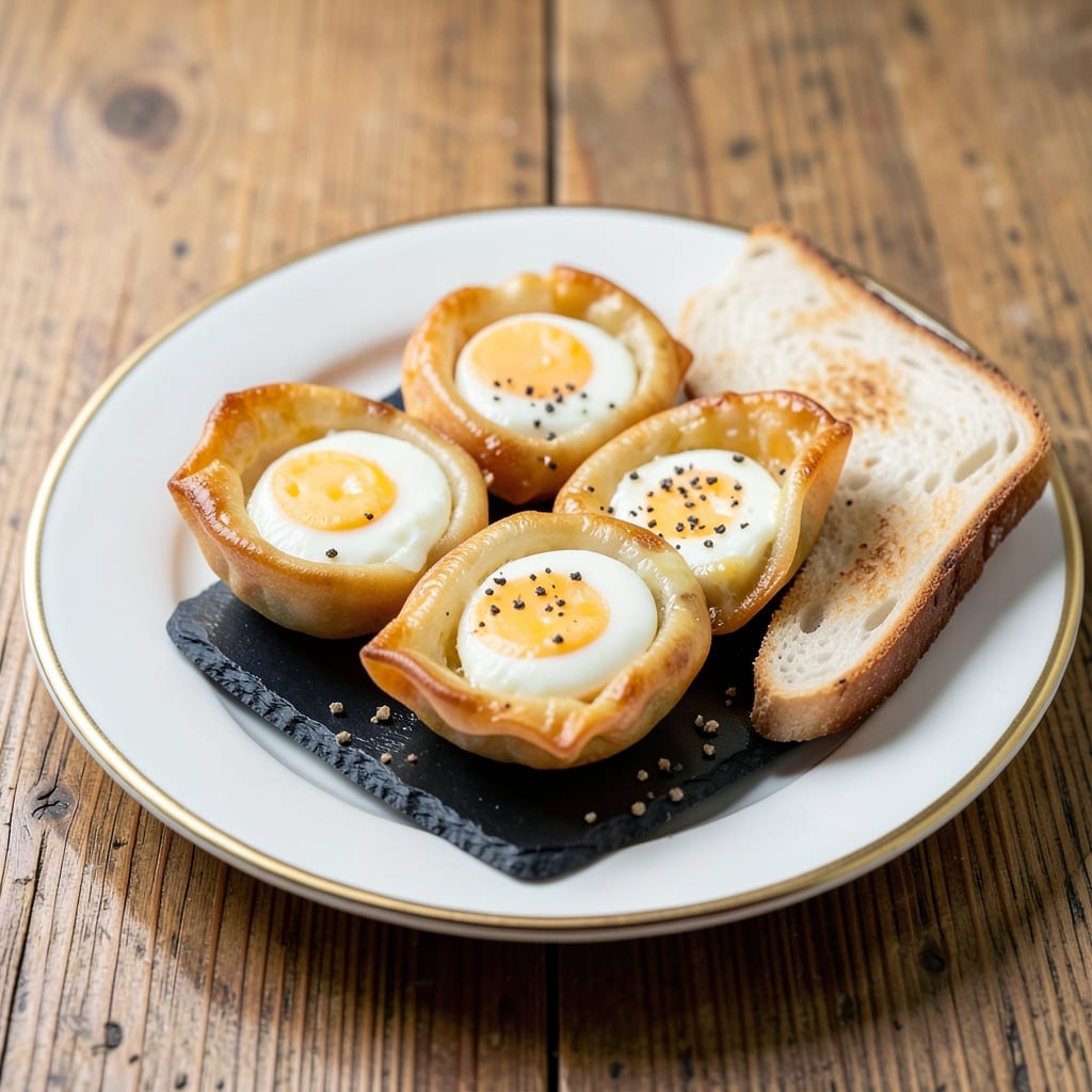 Boiled Egg Pav Recipe: Crispy Wonton Crunch With Runny Yolk Magic