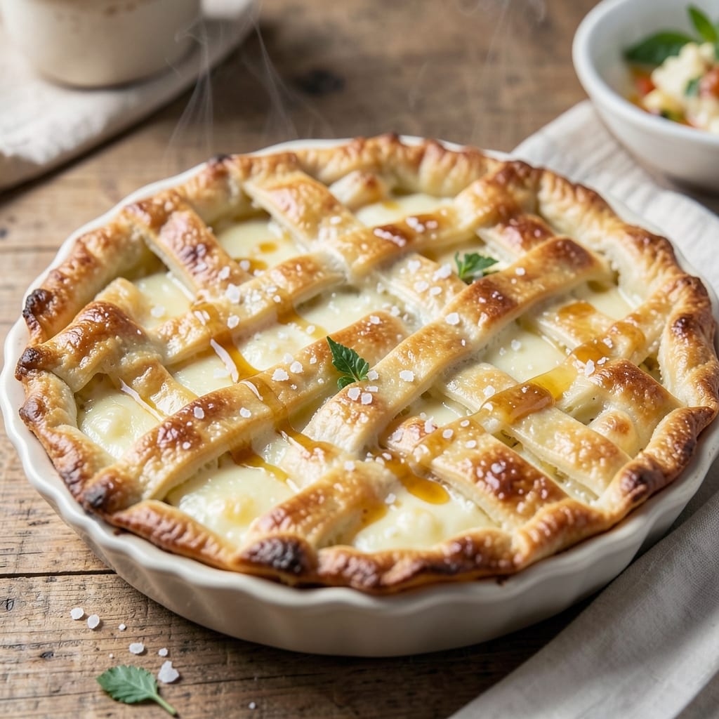 Egg and Cheese Pie Recipe: Crispy Wonton Crust With Melty Centers
