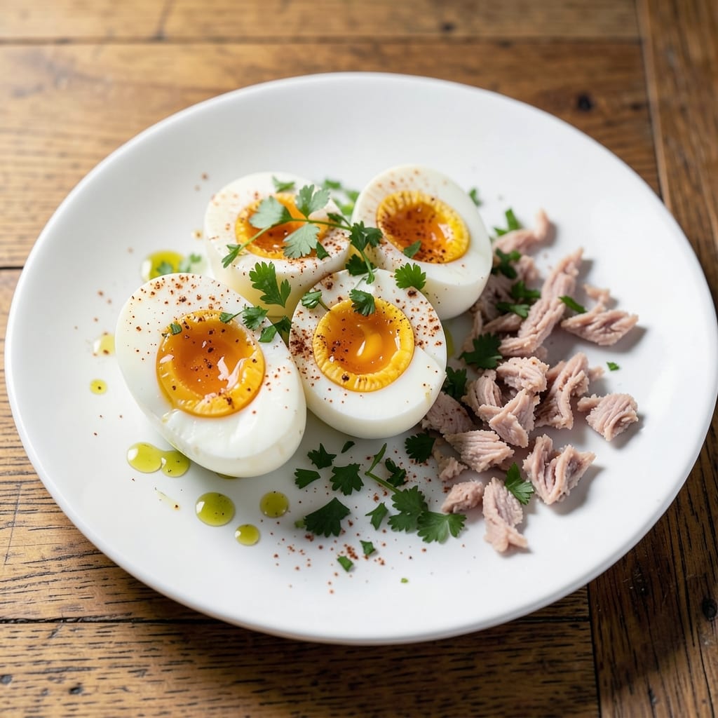 Boiled Eggs and Tuna Recipe: Crunchy Top, Creamy Yolk Magic