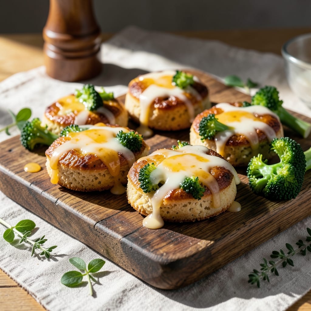Broccoli Cheddar Egg Biscuits Recipe: Flaky Layers Hugging Melty Cheese and Runny Yolk