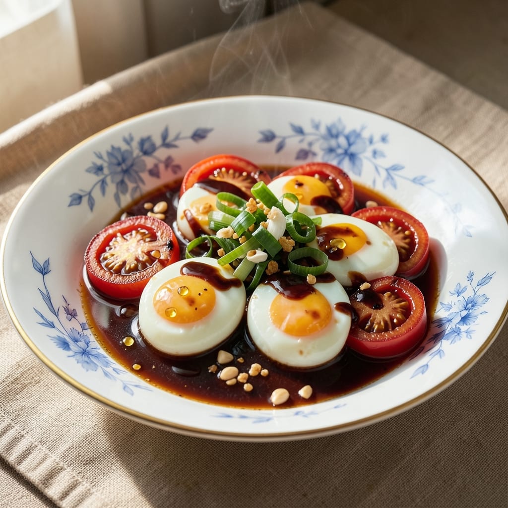 Cantonese Tomato Egg Recipe: Silky Yolk and Herb-Infused Tomato Filling