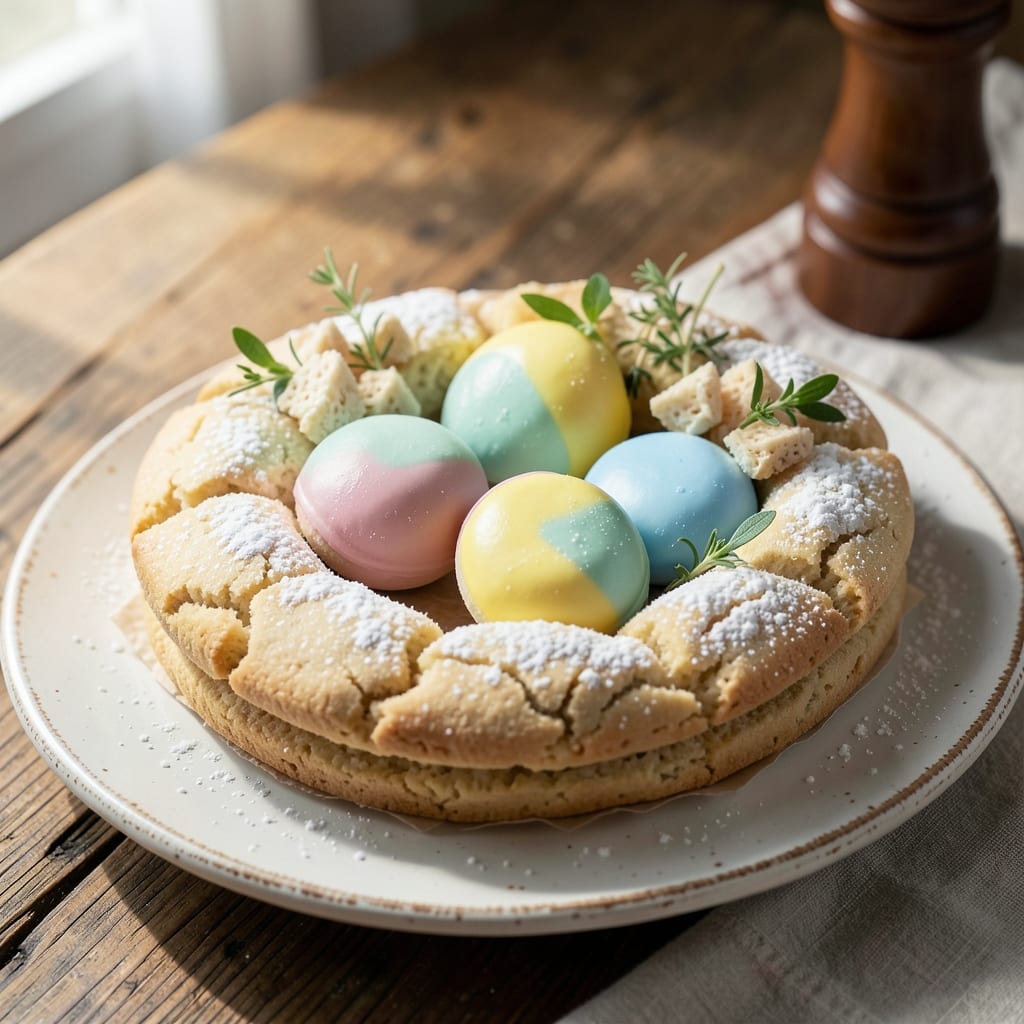 Easter Egg Nest Cookies Recipe: Whimsical Chocolate-Dipped Delight