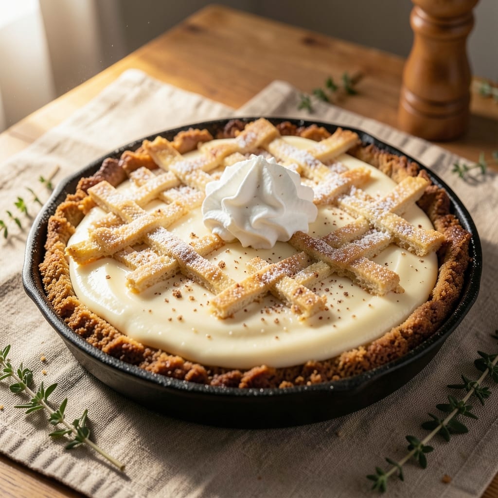 Deep Dish Egg Custard Pie Recipe: Crispy Crust Hugs Silky Yolk Centers