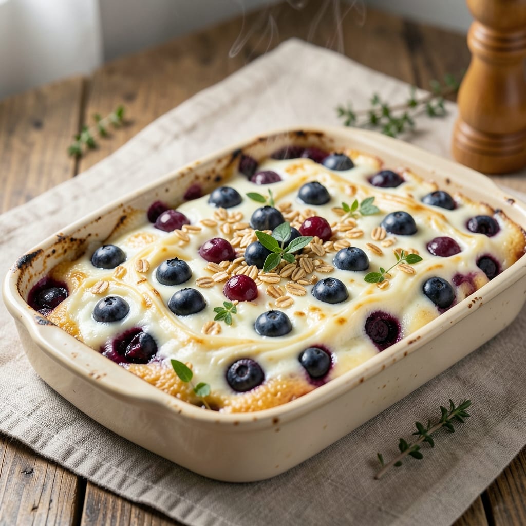 Blueberry Egg Bake Recipe: Golden Crust, Bursting Berries, One-Pan Wonder