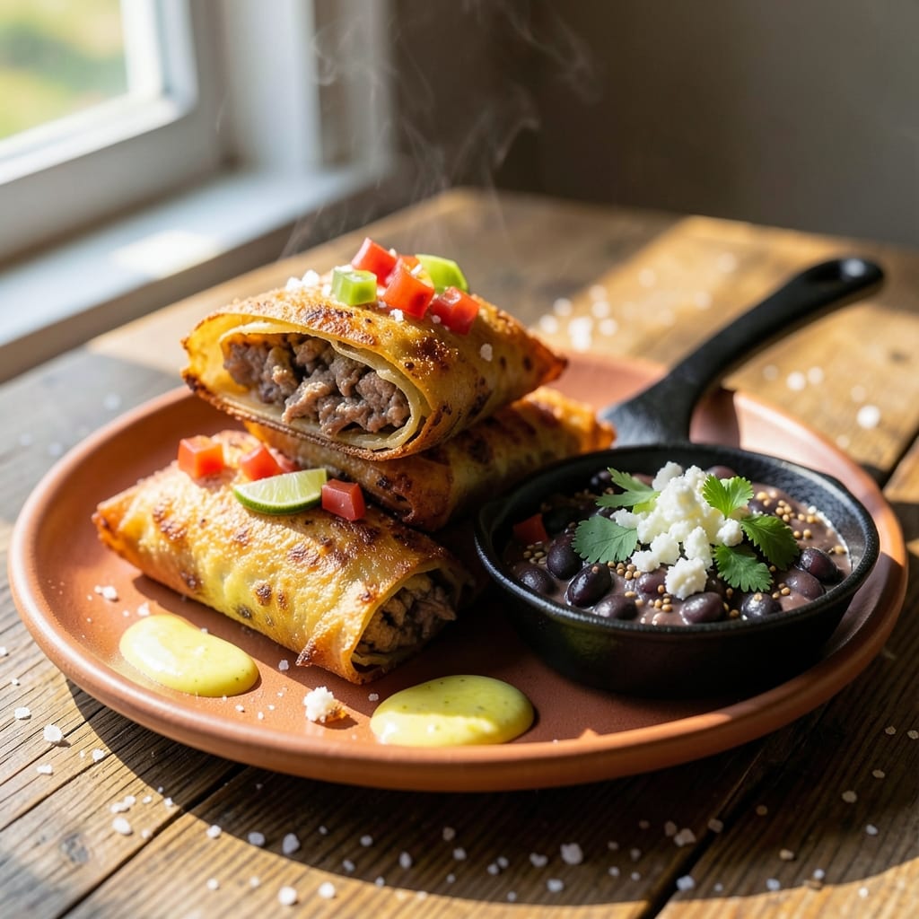 Crispy Beef Taco Egg Rolls Recipe: Breakfast Wraps With Crunchy Crusts
