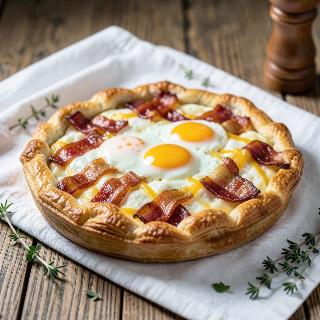 Bacon and Egg Pie Recipe Edmonds: Smoky Crust With Runny Yolk Rivers