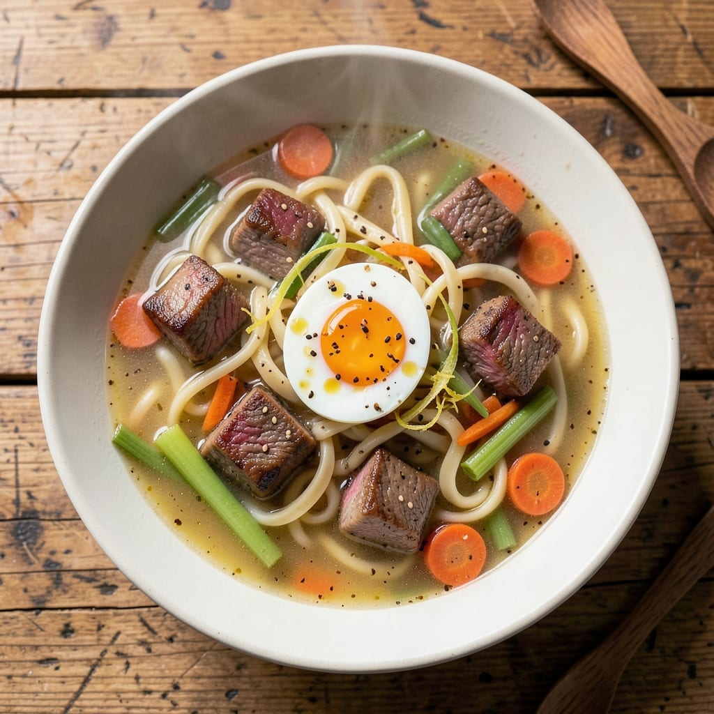 Beef Egg Noodle Soup Recipe: Warmth in a Bowl With Rich Broth and Silky Egg Ribbons