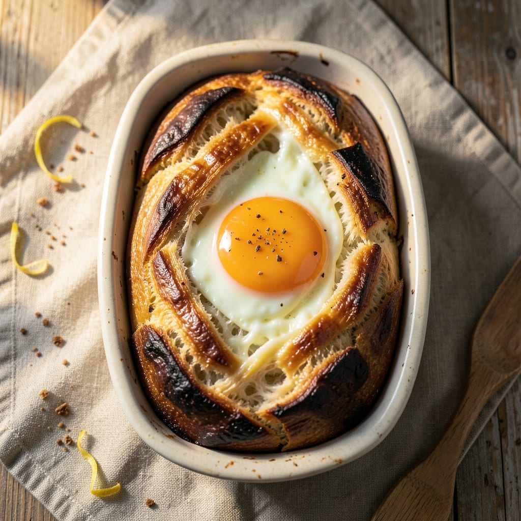 Bread With Egg In The Middle Recipe: Crispy Crust, Silky Yolk Surprise