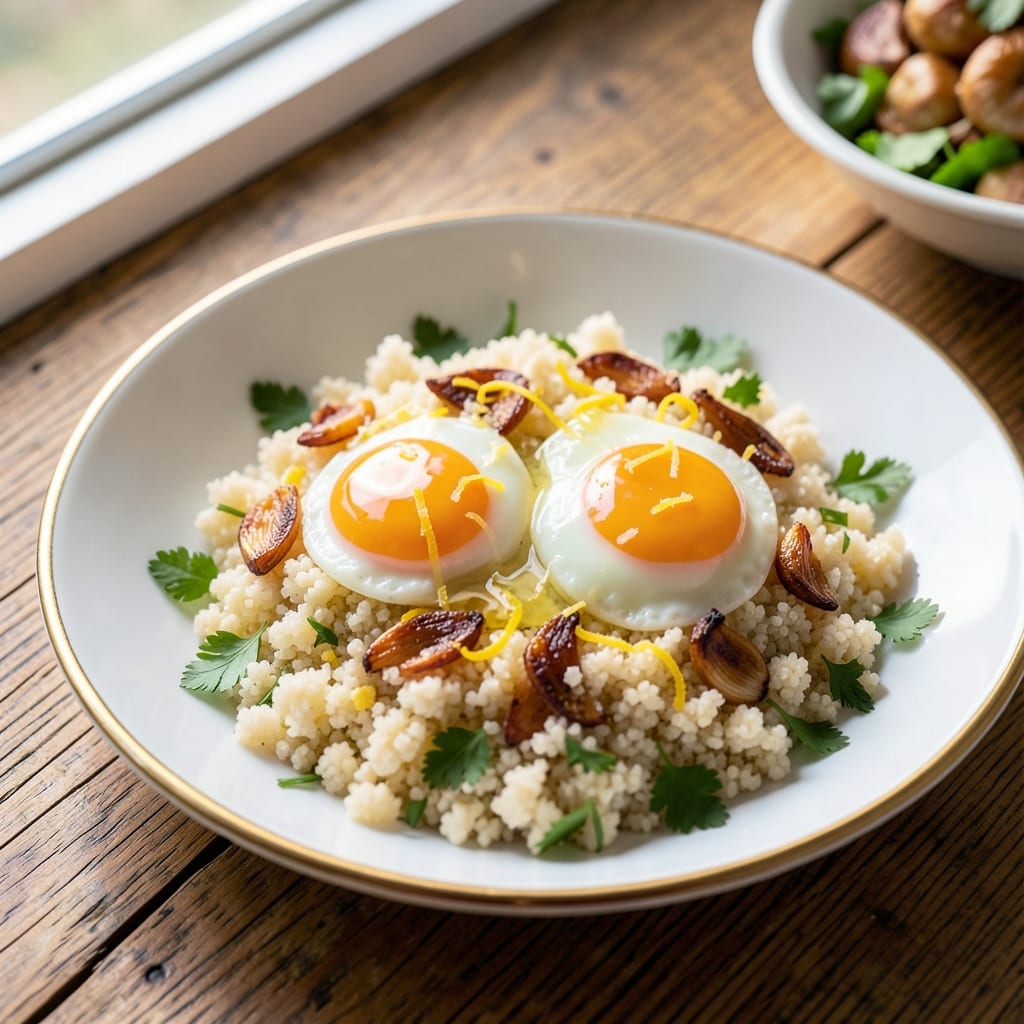 Couscous and Eggs Recipe: Fluffy Grains with Runny Yolk Luxury