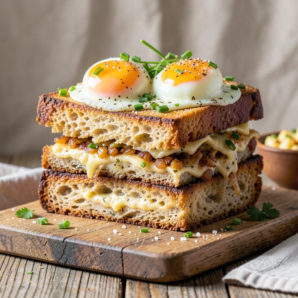 Baked Egg Sandwiches Recipe: Crispy Herb Crusts and Runny Yolk Magic