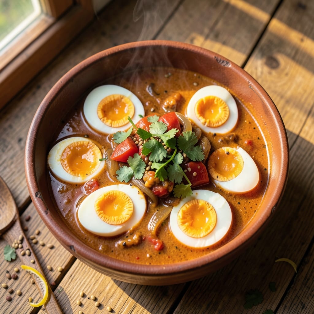 Desi Egg Curry Recipe: Spiced Yogurt and Tomato Simmered Magic