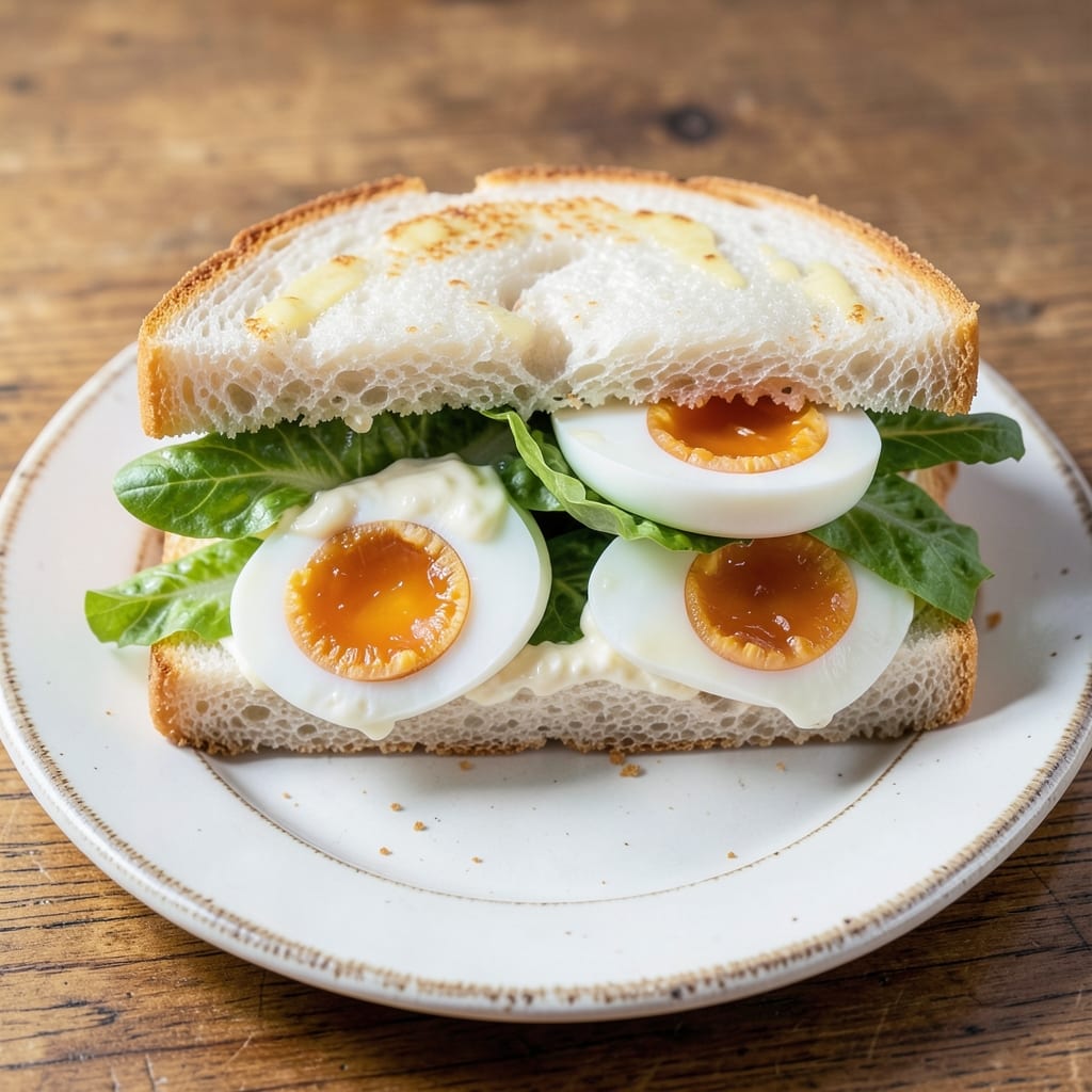 Egg and Salad Cream Sandwich Recipe: Crispy Toasted Layers with Silky Cream Filling