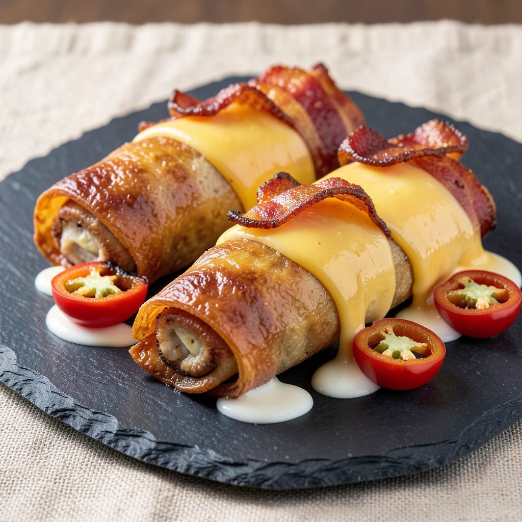 Bacon Jalapeño Popper Egg Rolls Recipe: Crispy Wonton Shells Stuffed With Spicy Cheese and Bacon