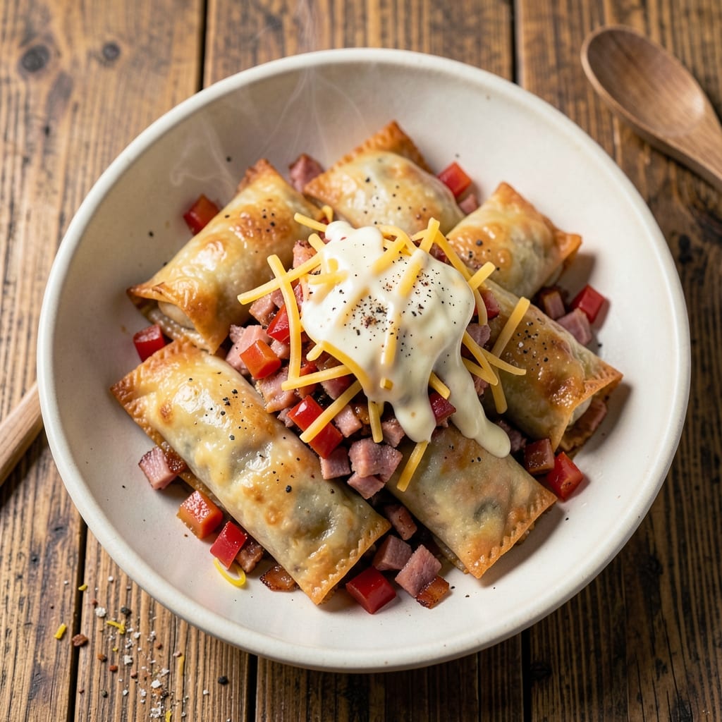 Easter Egg Roll Recipe: Crispy Wonton Cups with Silky Scrambled Centers