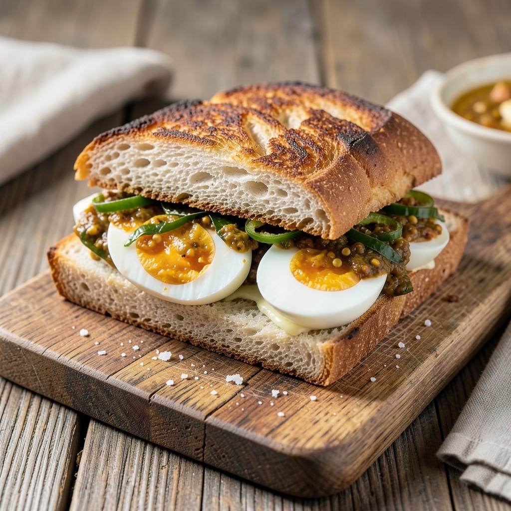 Boiled Egg Sandwich Recipe Indian Style: Spiced Chutney Crunch With Runny Yolk Magic